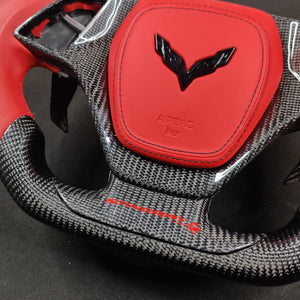 2014-2019 C7 Corvette Carbon Fiber Steering Wheel w/ LED RPM Display - AutoLEDTech.com