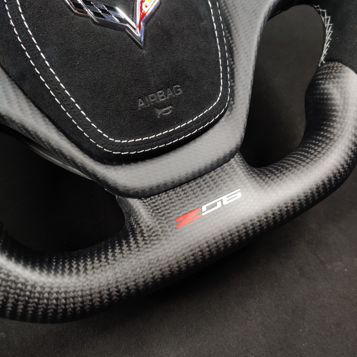 2014-2019 C7 Corvette Carbon Fiber Steering Wheel w/ LED RPM Display - AutoLEDTech.com