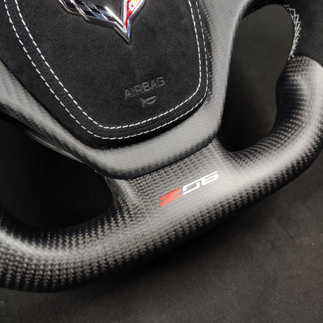 2014-2019 C7 Corvette Carbon Fiber Steering Wheel w/ LED RPM Display - AutoLEDTech.com