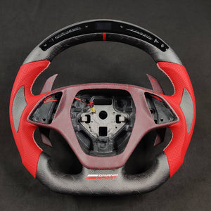 2014-2019 C7 Corvette Carbon Fiber Steering Wheel w/ LED RPM Display - AutoLEDTech.com