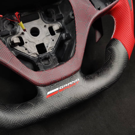 2014-2019 C7 Corvette Carbon Fiber Steering Wheel w/ LED RPM Display - AutoLEDTech.com