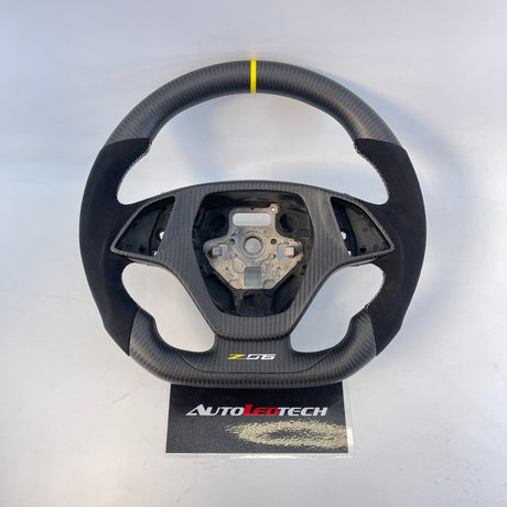 2014-2019 C7 Corvette Carbon Fiber Steering Wheel w/ LED RPM Display - AutoLEDTech.com