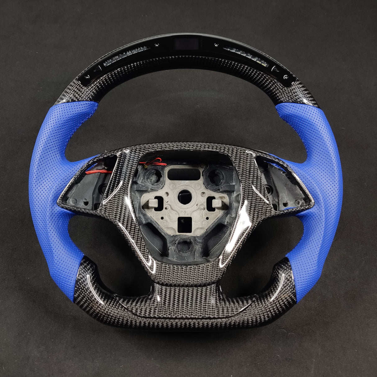 2014-2019 C7 Corvette Carbon Fiber Steering Wheel w/ LED RPM Display - AutoLEDTech.com