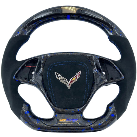 2014-2019 C7 Corvette Carbon Fiber Steering Wheel w/ LED RPM Display - AutoLEDTech.com