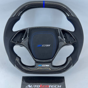 2014-2019 C7 Corvette Carbon Fiber Steering Wheel w/ LED RPM Display - AutoLEDTech.com