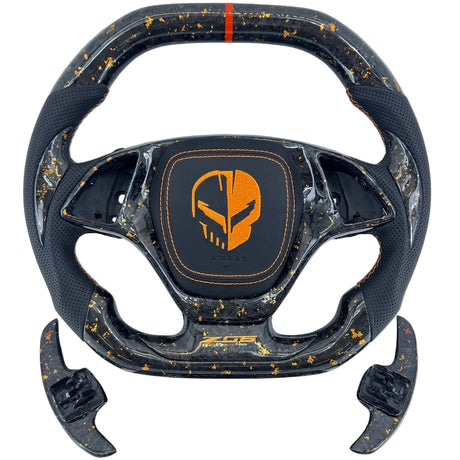 2014-2019 C7 Corvette Carbon Fiber Steering Wheel w/ LED RPM Display - AutoLEDTech.com