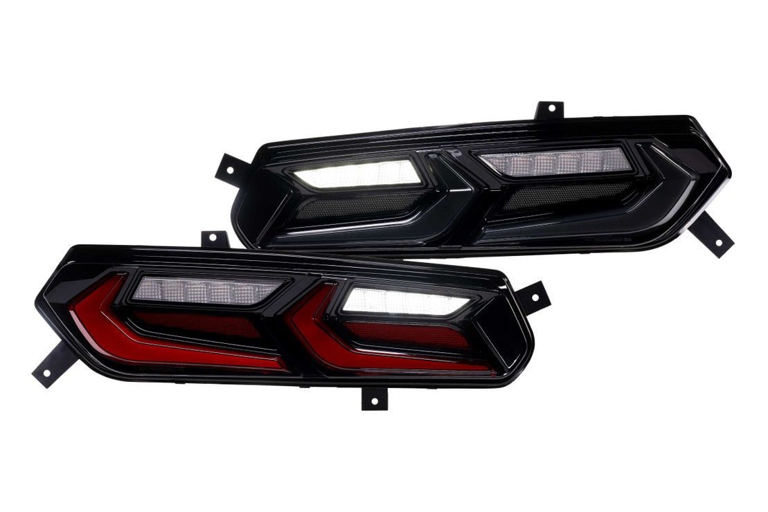 2014-2019 C7 Corvette Red Smoked XB LED Tail Lights Assemblies - AutoLEDTech.com