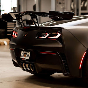 2014-2019 C7 Corvette Red Smoked XB LED Tail Lights Assemblies - AutoLEDTech.com