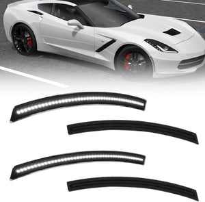 2014-2019 Chevrolet C7 Corvette Clear or Smoked LED Sidemarkers Rear Bumper Lights - AutoLEDTech.com