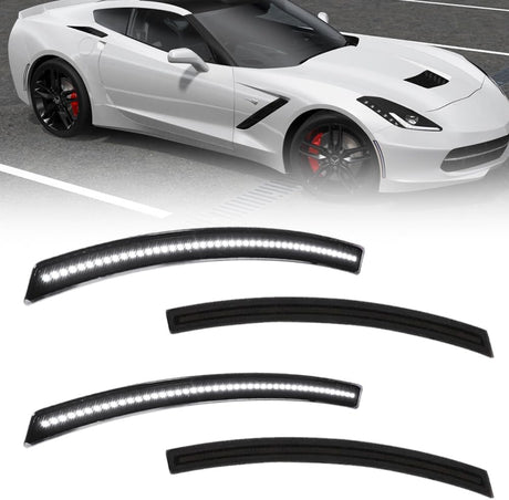 2014-2019 Chevrolet C7 Corvette Clear or Smoked LED Sidemarkers Rear Bumper Lights - AutoLEDTech.com