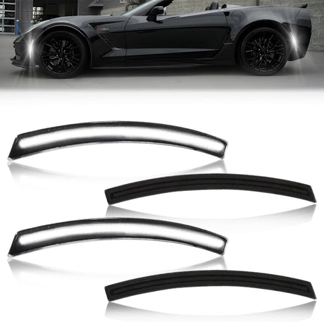 2014-2019 Chevrolet C7 Corvette Clear or Smoked LED Sidemarkers Rear Bumper Lights - AutoLEDTech.com