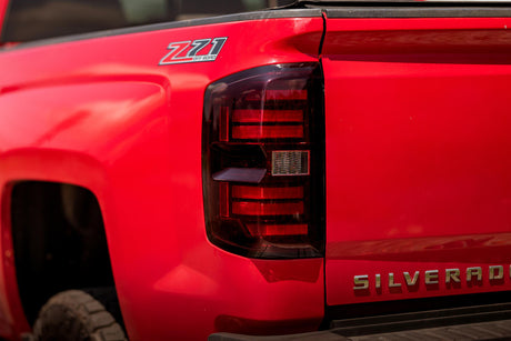 2014-2019 Chevrolet Silverado Red or Smoked LED Tail Lights - Fits all models - AutoLEDTech.com