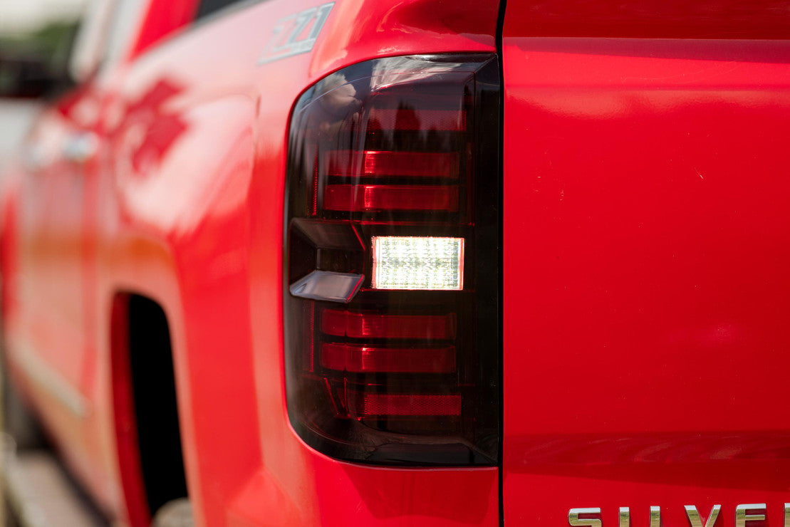 2014-2019 Chevrolet Silverado Red or Smoked LED Tail Lights - Fits all models - AutoLEDTech.com