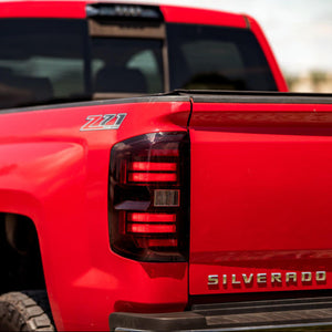2014-2019 Chevrolet Silverado Red or Smoked LED Tail Lights - Fits all models - AutoLEDTech.com