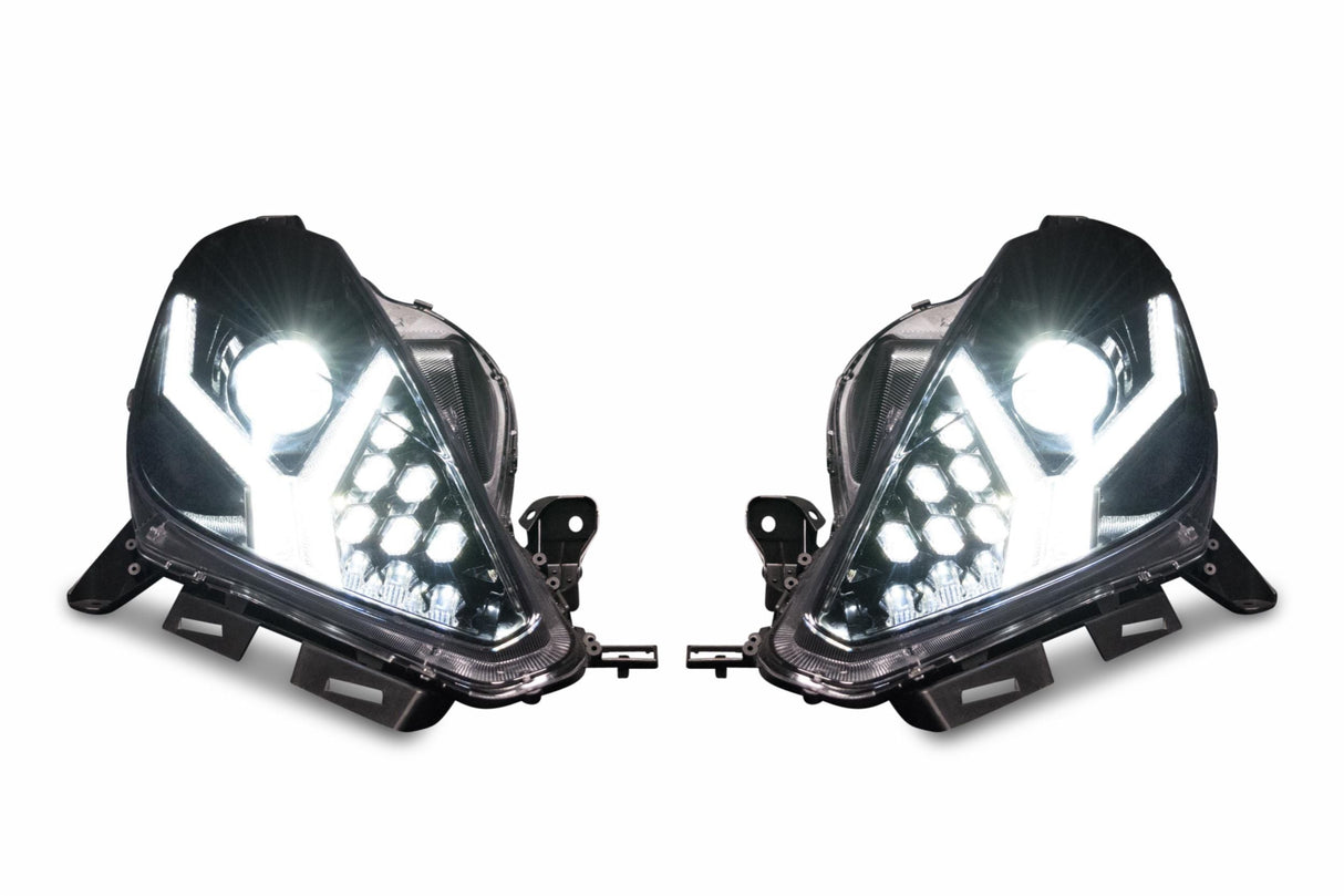2014-2019 Chevrolet C7 Corvette LED DRL Projector Headlights - Aventador Style LED headlight kit AutoLEDTech Oracle Lighting Trendz Flow Series RGBHaloKits OneUpLighting Morimoto