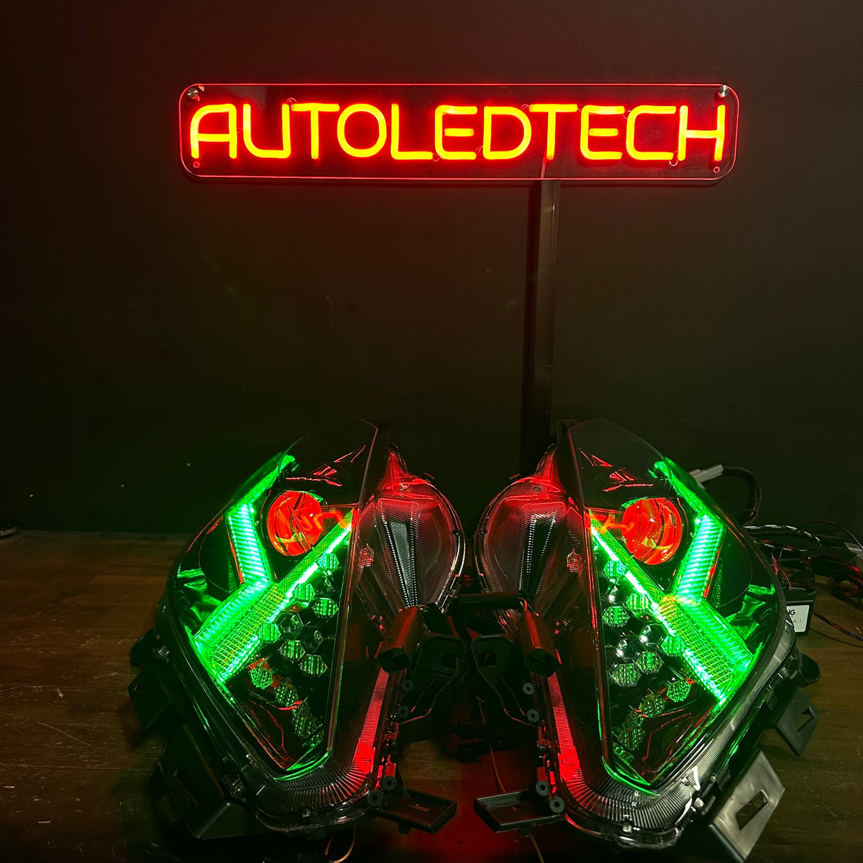 2014-2019 Chevy C7 Corvette RGBW Flow Series LED DRL XB LED Headlights - AutoLEDTech.com