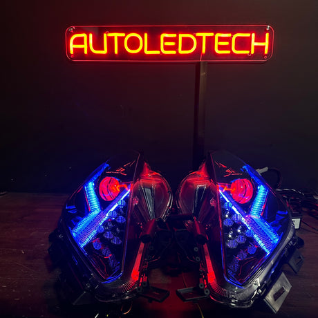 2014-2019 Chevy C7 Corvette RGBW Flow Series LED DRL XB LED Headlights - AutoLEDTech.com