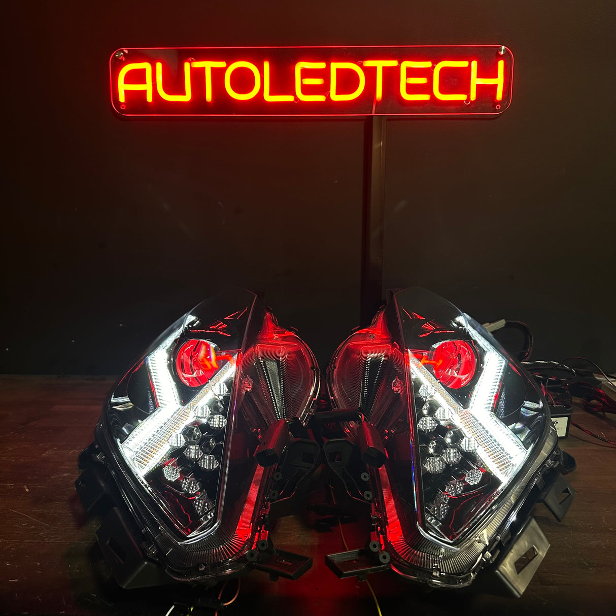 2014-2019 Chevy C7 Corvette RGBW Flow Series LED DRL XB LED Headlights - AutoLEDTech.com