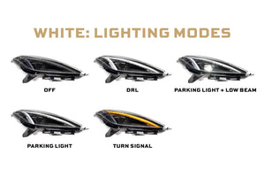 2014-2019 Chevy Corvette FACELIFT LED DRL Projector Headlights - C8 Design - AutoLEDTech.com
