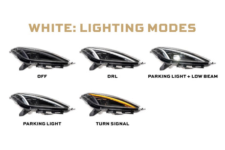 2014-2019 Chevy Corvette FACELIFT LED DRL Projector Headlights - C8 Design - AutoLEDTech.com