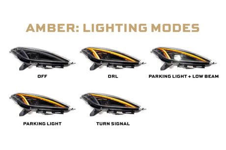 2014-2019 Chevy Corvette FACELIFT LED DRL Projector Headlights - C8 Design - AutoLEDTech.com