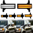 2014-2019 GMC Chevy Sierra Silverado HD Smoked Switchback LED Mirror Lights - AutoLEDTech.com