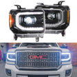 2014-2019 GMC Sierra 1500 2500 HD LED DRL Projector Replacement Headlights - AutoLEDTech.com
