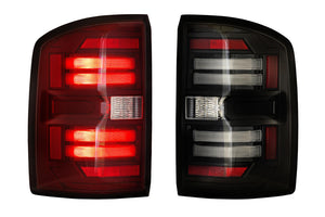 2014-2019 GMC Sierra 1500 2500 Red Smoked LED Tail Lights - Fits all models - AutoLEDTech.com