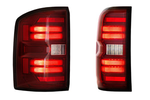 2014-2019 GMC Sierra 1500 2500 Red Smoked LED Tail Lights - Fits all models - AutoLEDTech.com