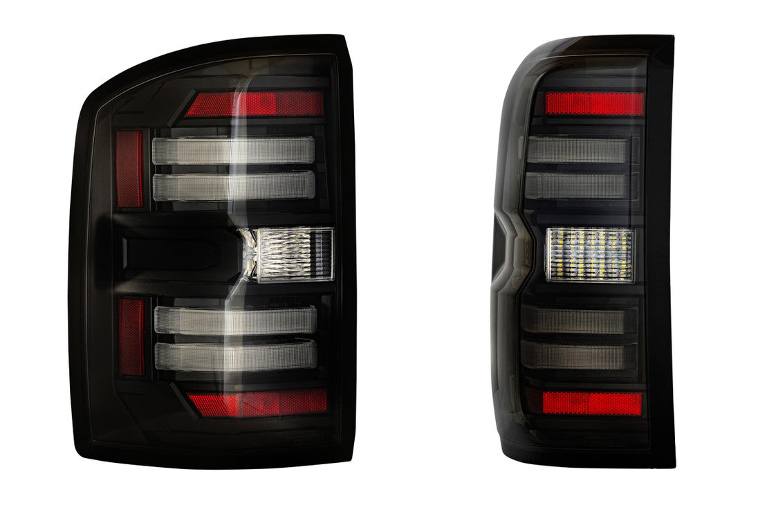 2014-2019 GMC Sierra 1500 2500 Red Smoked LED Tail Lights - Fits all models - AutoLEDTech.com