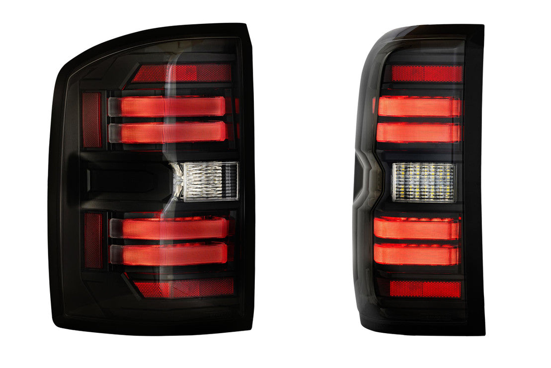 2014-2019 GMC Sierra 1500 2500 Red Smoked LED Tail Lights - Fits all models - AutoLEDTech.com