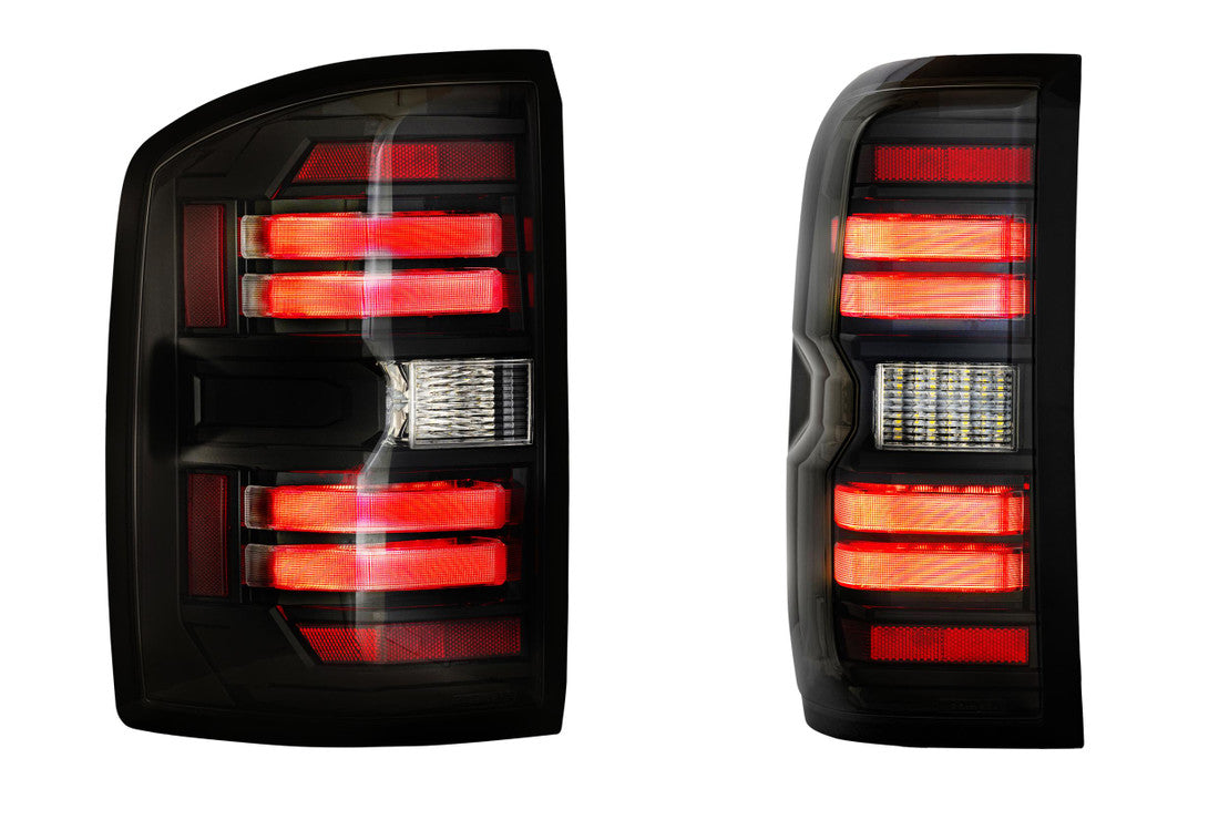 2014-2019 GMC Sierra 1500 2500 Red Smoked LED Tail Lights - Fits all models - AutoLEDTech.com