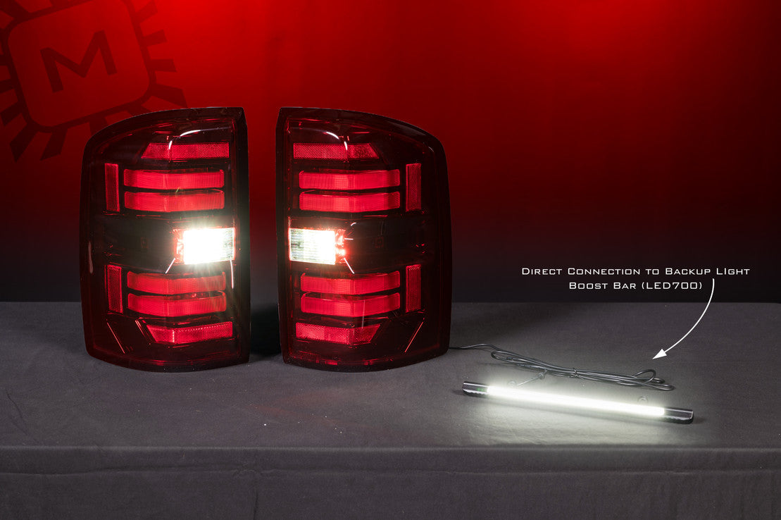 2014-2019 GMC Sierra 1500 2500 Red Smoked LED Tail Lights - Fits all models - AutoLEDTech.com