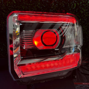 2014-2019 GMC Sierra HD RGBW Flow Series LED DRL Headlights - AutoLEDTech.com