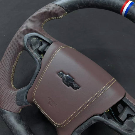 2014-2020 GMC Sierra Yukon Custom Carbon Fiber Steering Wheel - AutoLEDTech.com
