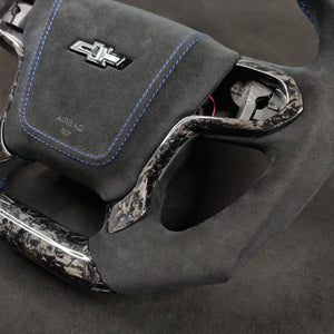 2014-2020 GMC Sierra Yukon Custom Carbon Fiber Steering Wheel - AutoLEDTech.com