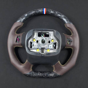 2014-2020 GMC Sierra Yukon Custom Carbon Fiber Steering Wheel - AutoLEDTech.com