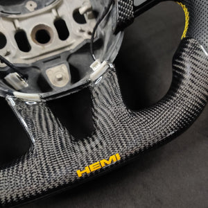 2014-2021 Jeep Trackhawk SRT Custom Carbon Fiber Steering Wheel w/ LED RPM Display - AutoLEDTech.com