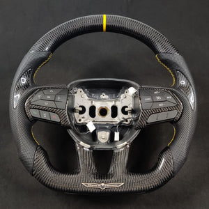2014-2021 Jeep Trackhawk SRT Custom Carbon Fiber Steering Wheel w/ LED RPM Display - AutoLEDTech.com