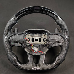 2014-2021 Jeep Trackhawk SRT Custom Carbon Fiber Steering Wheel w/ LED RPM Display - AutoLEDTech.com