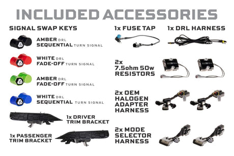2014-2022 Jeep Grand Cherokee XB LED DRL Projector Headlights - AutoLEDTech.com