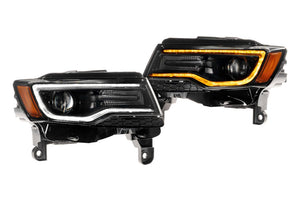 2014-2022 Jeep Grand Cherokee XB LED DRL Projector Headlights - AutoLEDTech.com