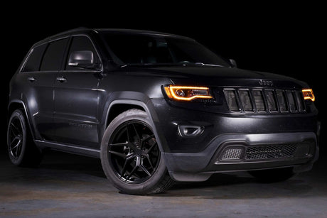 2014-2022 Jeep Grand Cherokee XB LED DRL Projector Headlights - AutoLEDTech.com