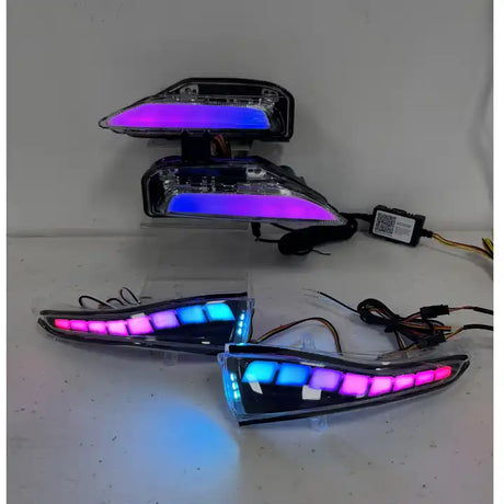 2014-2024 Infiniti Q50 Flow Series RGB LED Bumper Lights - AutoLEDTech.com
