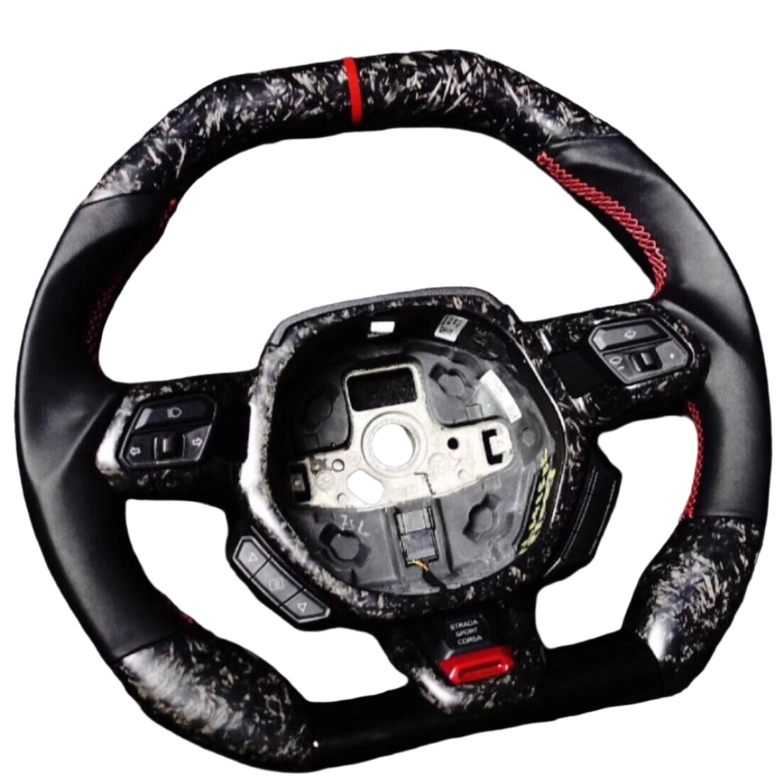 2014-2024 Lamborghini Huracan Custom Carbon Fiber Steering Wheel - AutoLEDTech.com