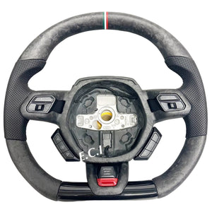 2014-2024 Lamborghini Huracan Custom Carbon Fiber Steering Wheel - AutoLEDTech.com