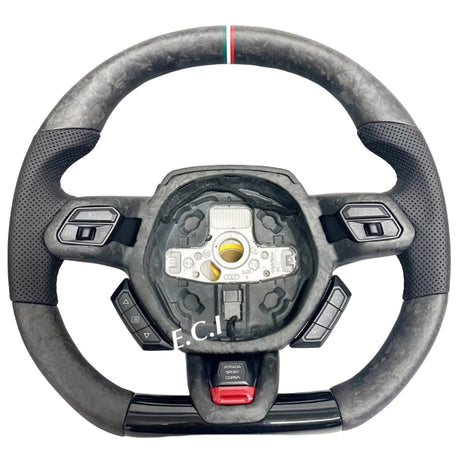 2014-2024 Lamborghini Huracan Custom Carbon Fiber Steering Wheel - AutoLEDTech.com