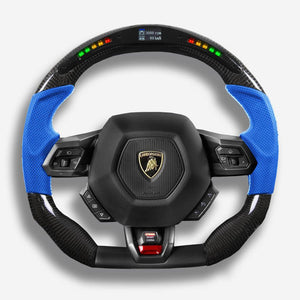 2014-2024 Lamborghini Huracan Custom Carbon Fiber Steering Wheel - AutoLEDTech.com