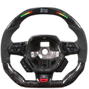 2014-2024 Lamborghini Huracan Custom Carbon Fiber Steering Wheel - AutoLEDTech.com