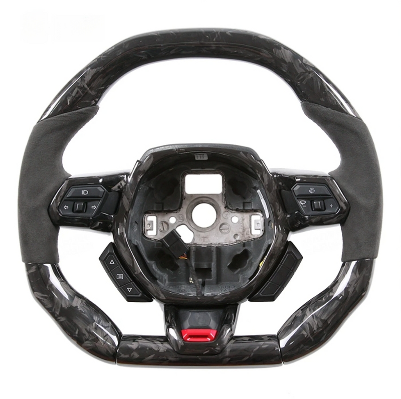 2014-2024 Lamborghini Huracan Custom Carbon Fiber Steering Wheel - AutoLEDTech.com